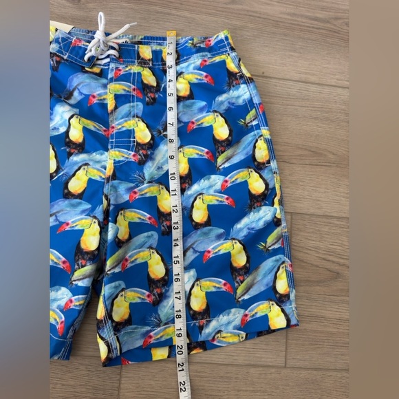 Trunks Co. Men's Toucan Swim Trunks - Blue - Picture 3 of 9